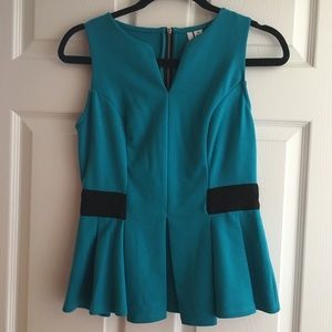 NWOT Elle Peplum Top